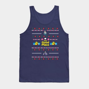 the good place ugly christmas sweater pattern Tank Top